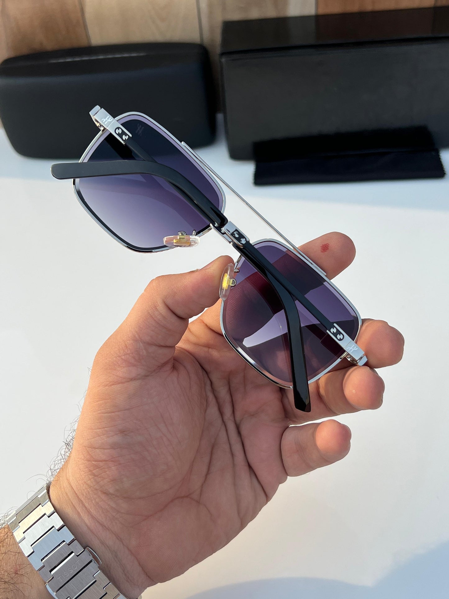 HUBLOT SILVER SUNGLASSES