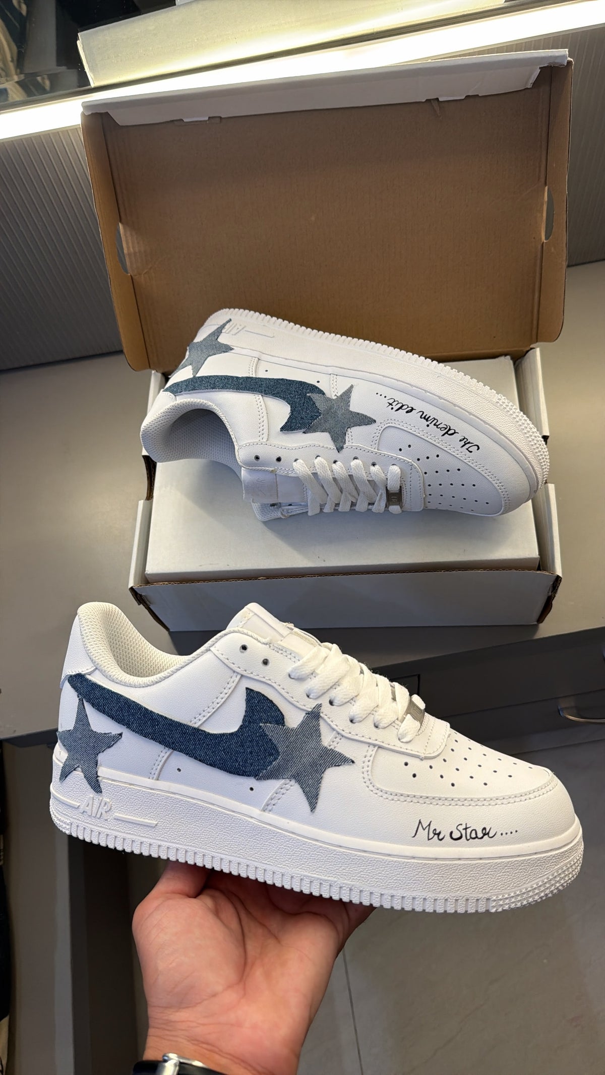 NIKE AIRFORCE ONE DENIM EDITION CUSTOMIZED