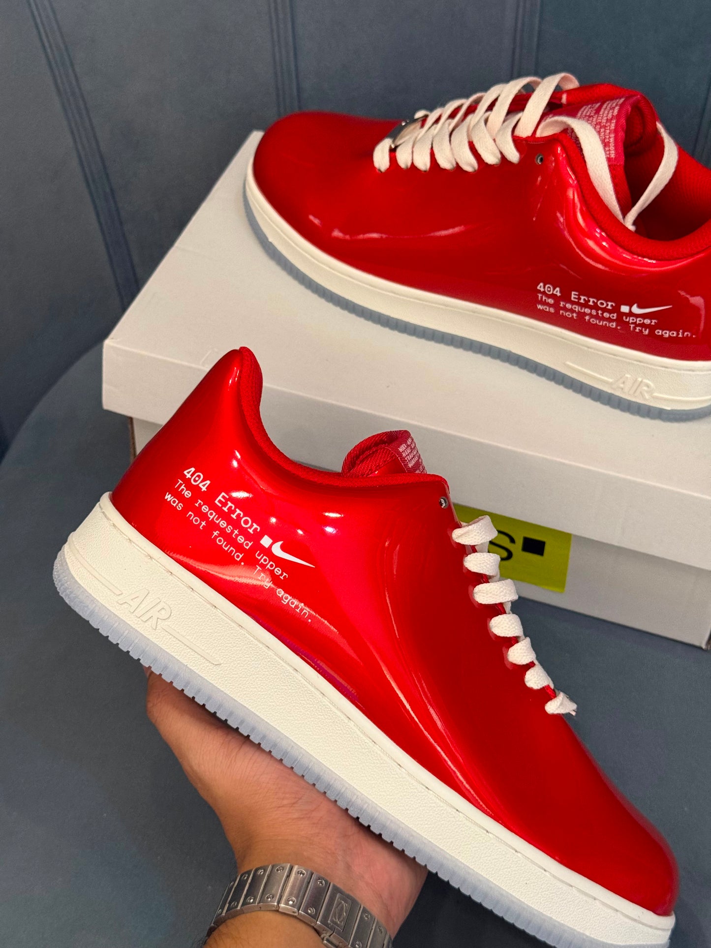 NIKE AIRFORCE ONE SWOOSH ERROR RED