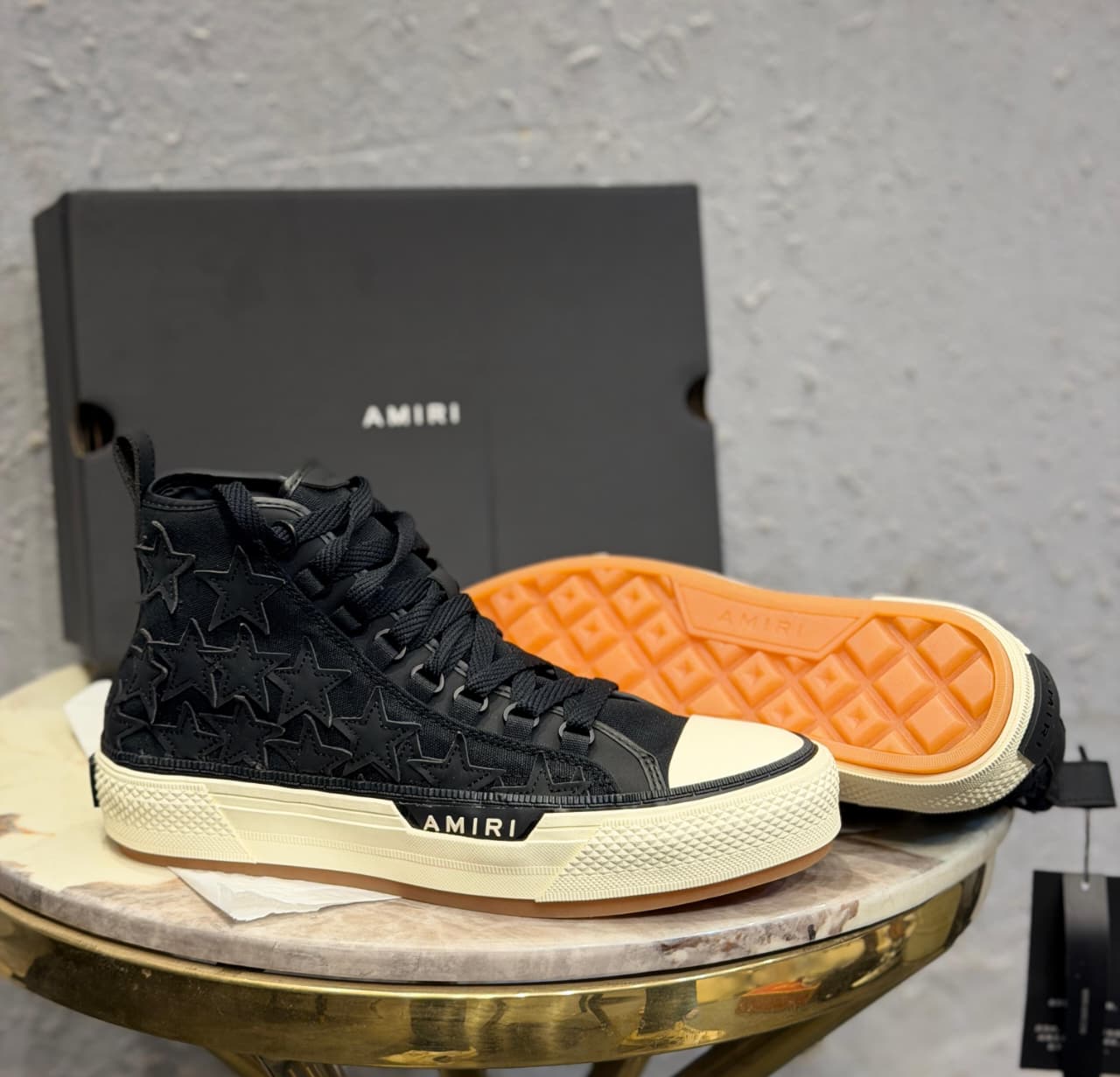AMRI USA MUJER STAR HIGH BLACK SNEAKERS