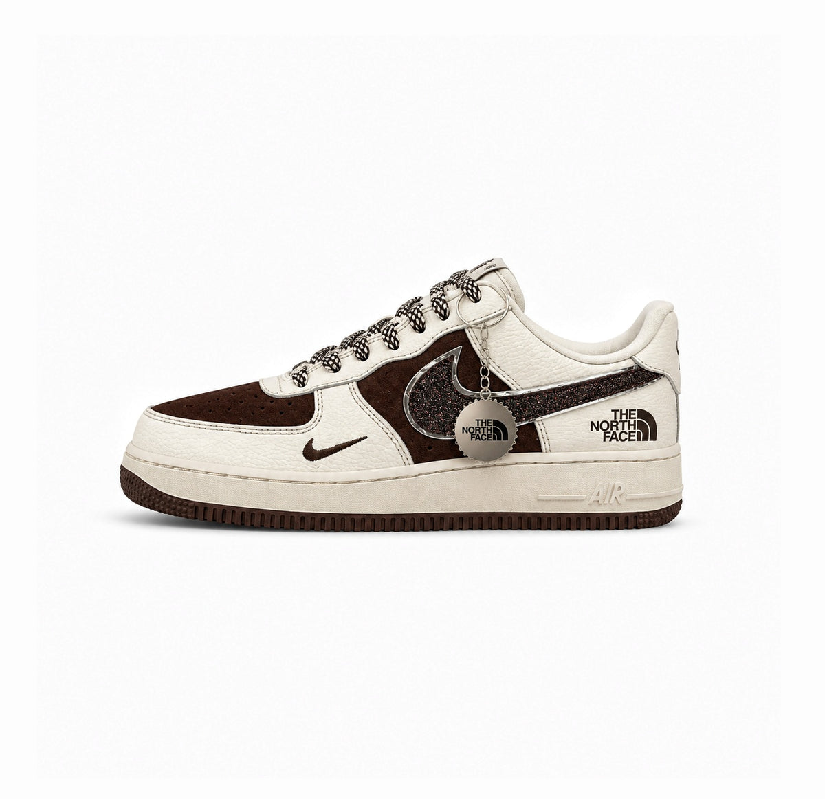 NIKE AIRFORCE CUSTOM X NORTH FACE BROWN