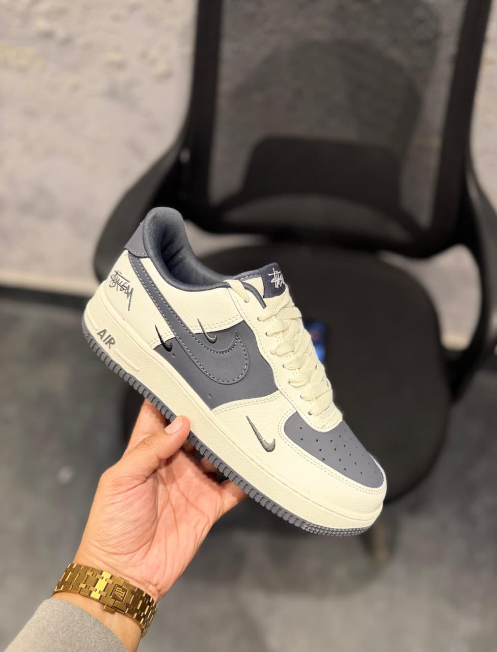 NIKE AIRFORCE CUSTOM X STUSSY