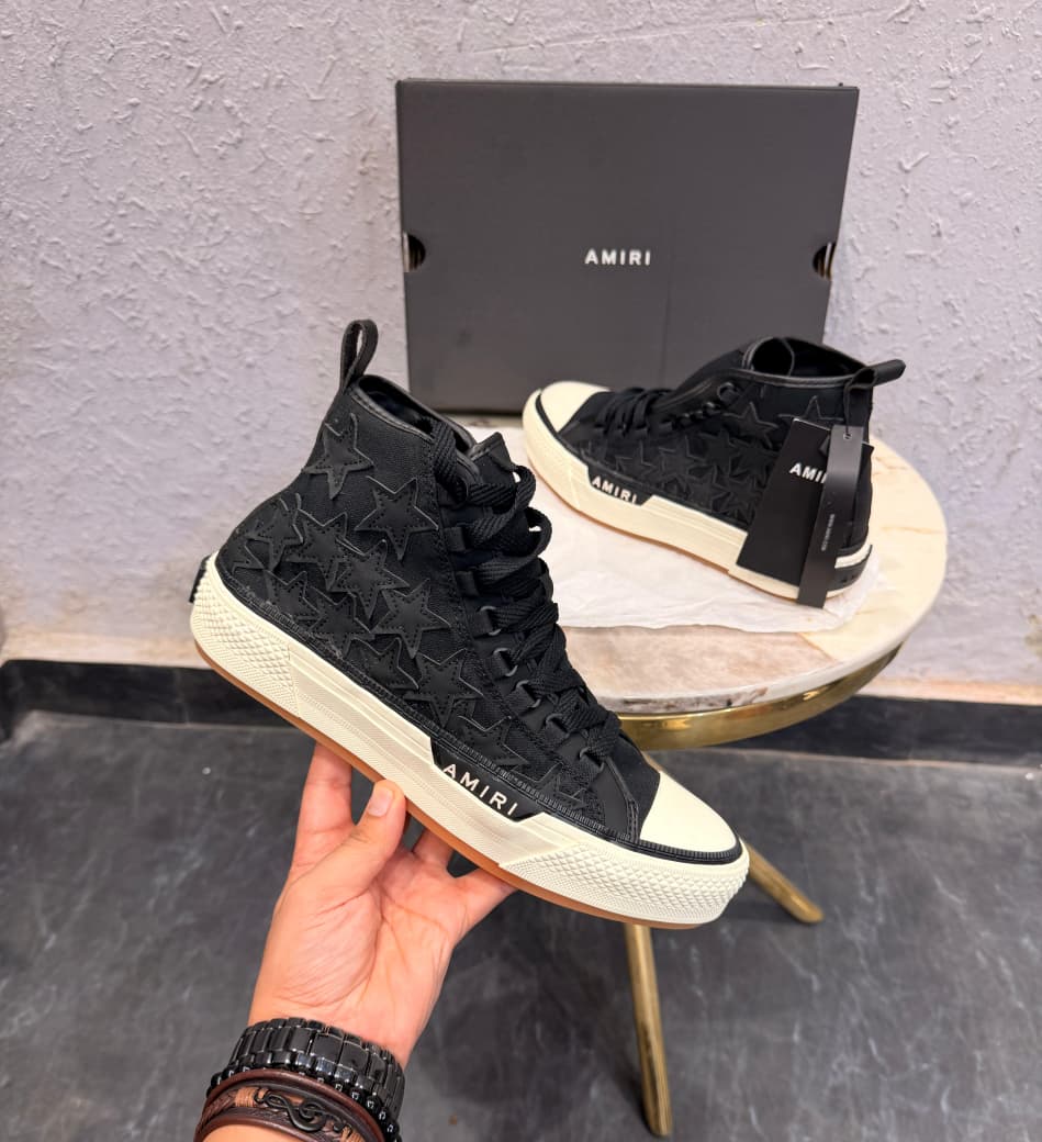 AMRI USA MUJER STAR HIGH BLACK SNEAKERS