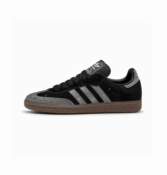 ADIDAS ORIGINAL SAMBA BLACK SILVER RHINESTONES