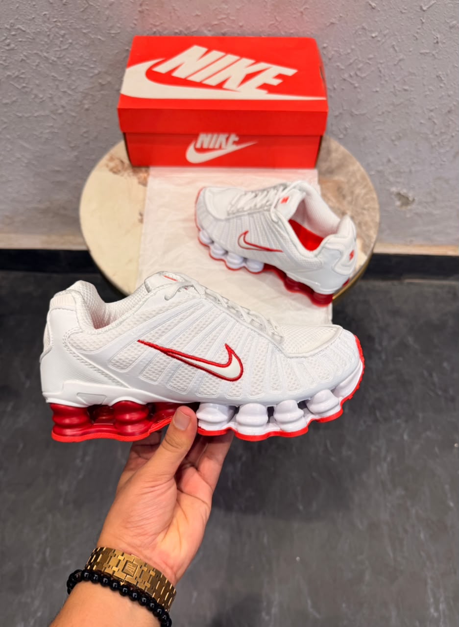 NIKE SHOX LT WHITE RED