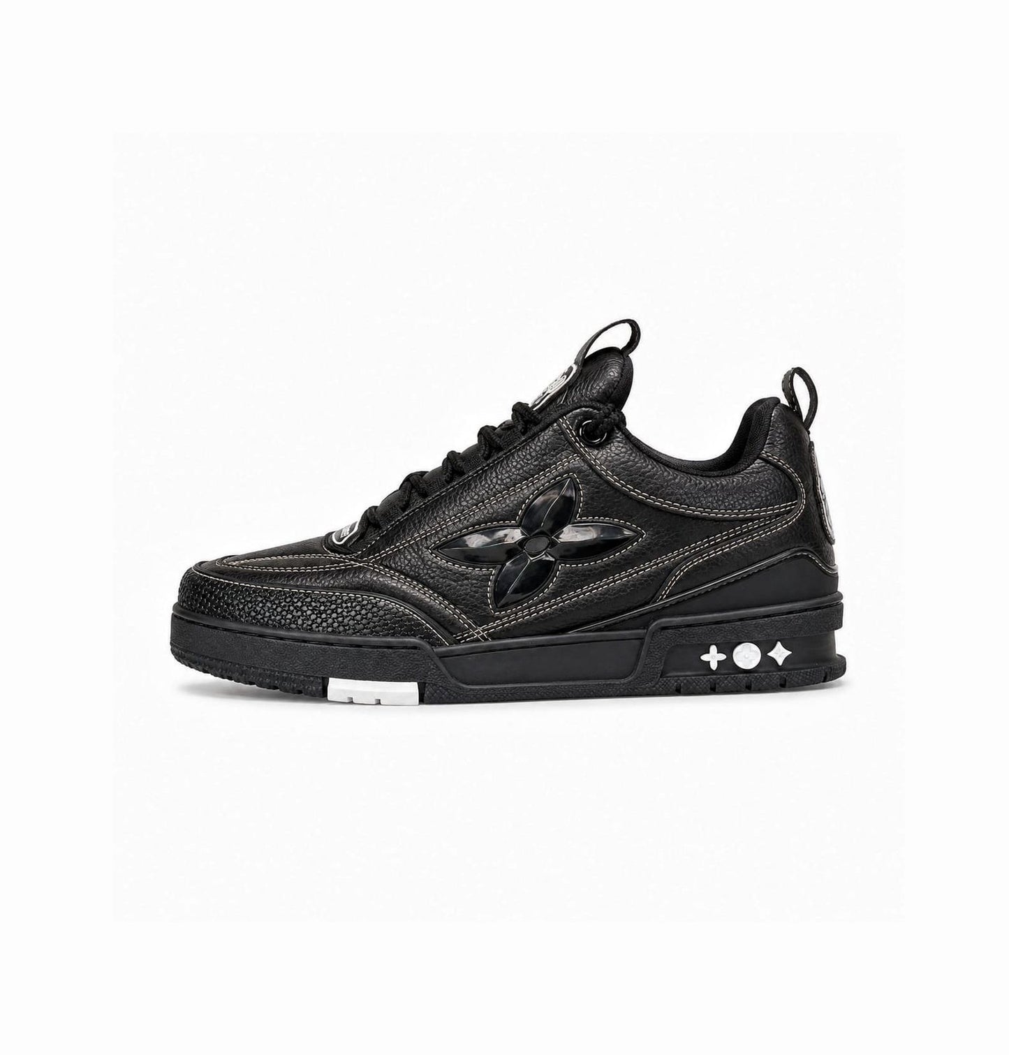 LOUIS VUITTON SKATE SNEAKERS OVERSIZED FLOWER BLACK