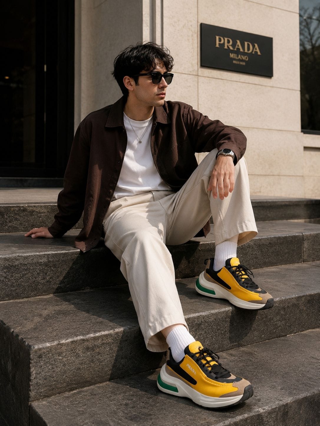 PRADA YELLOW BLACK MADE IN ITALY