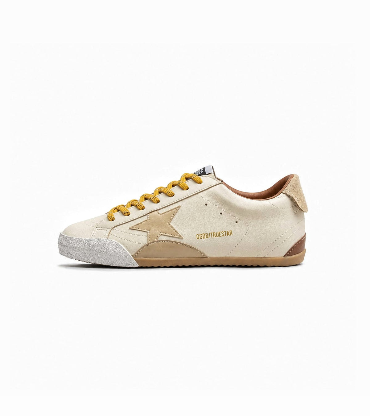 GOLDEN GOOSE TRUE STAR WHITE NAPPA LEATHER WITH GOLD STAR