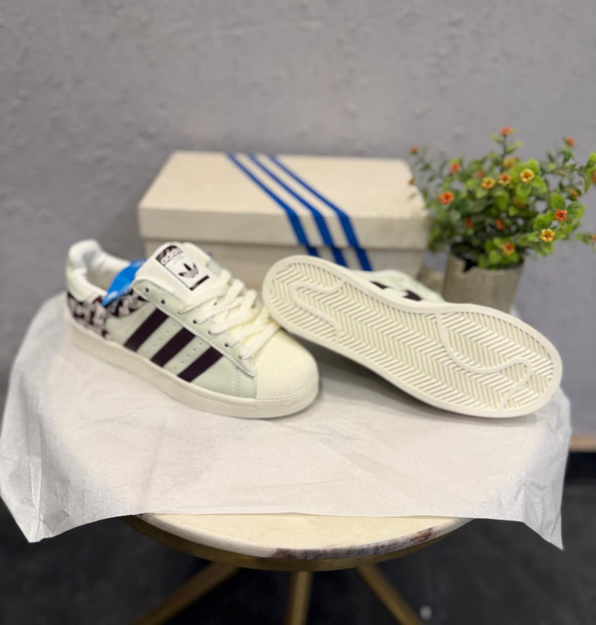 ADIDAS SUPERSTAR ORIGINALS WOVEN WHITE BLACK