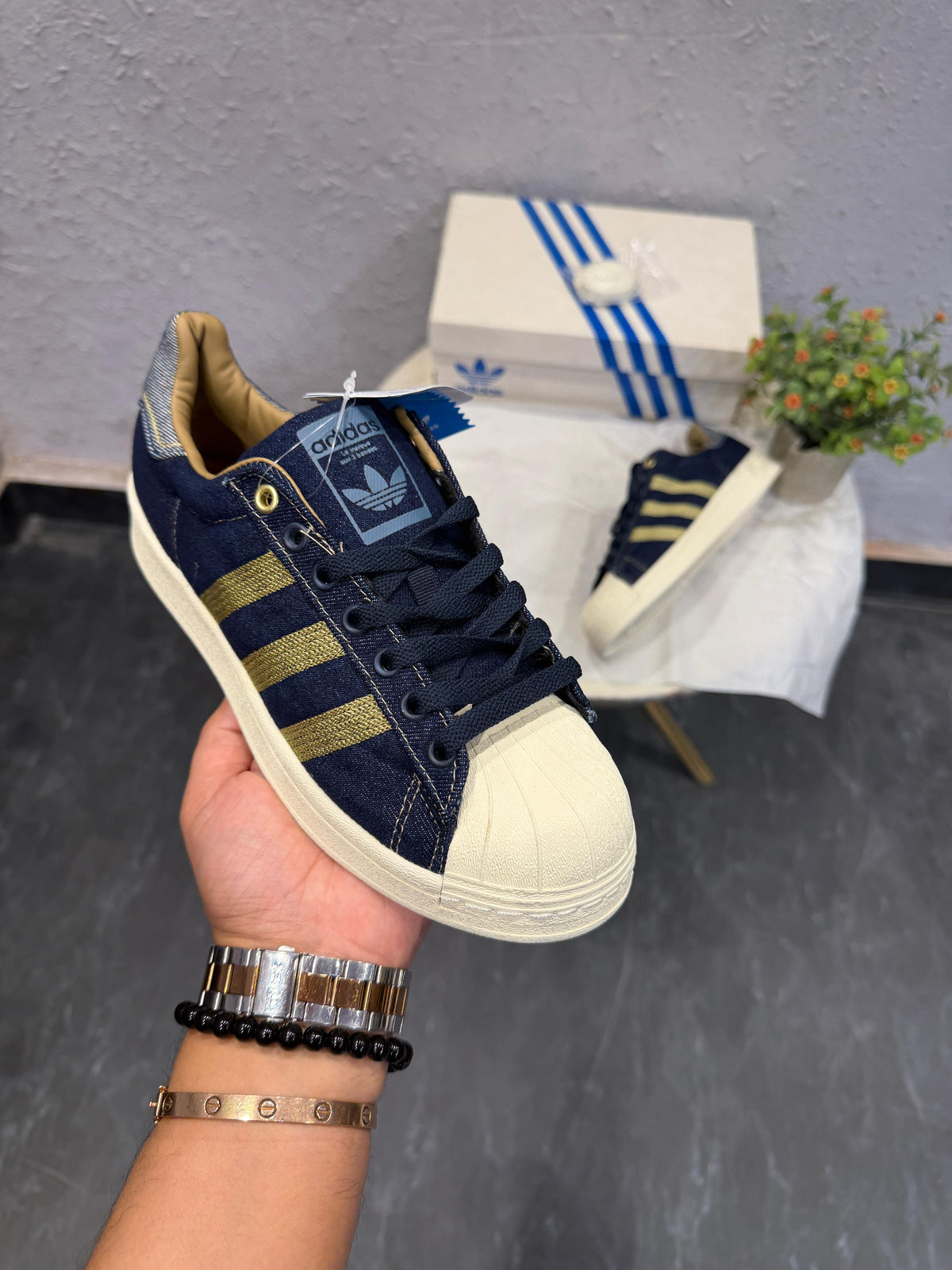 ADIDAS ORIGINAL SUPERSTAR DENIM DARK BLUE SECOND GENERATION 2025