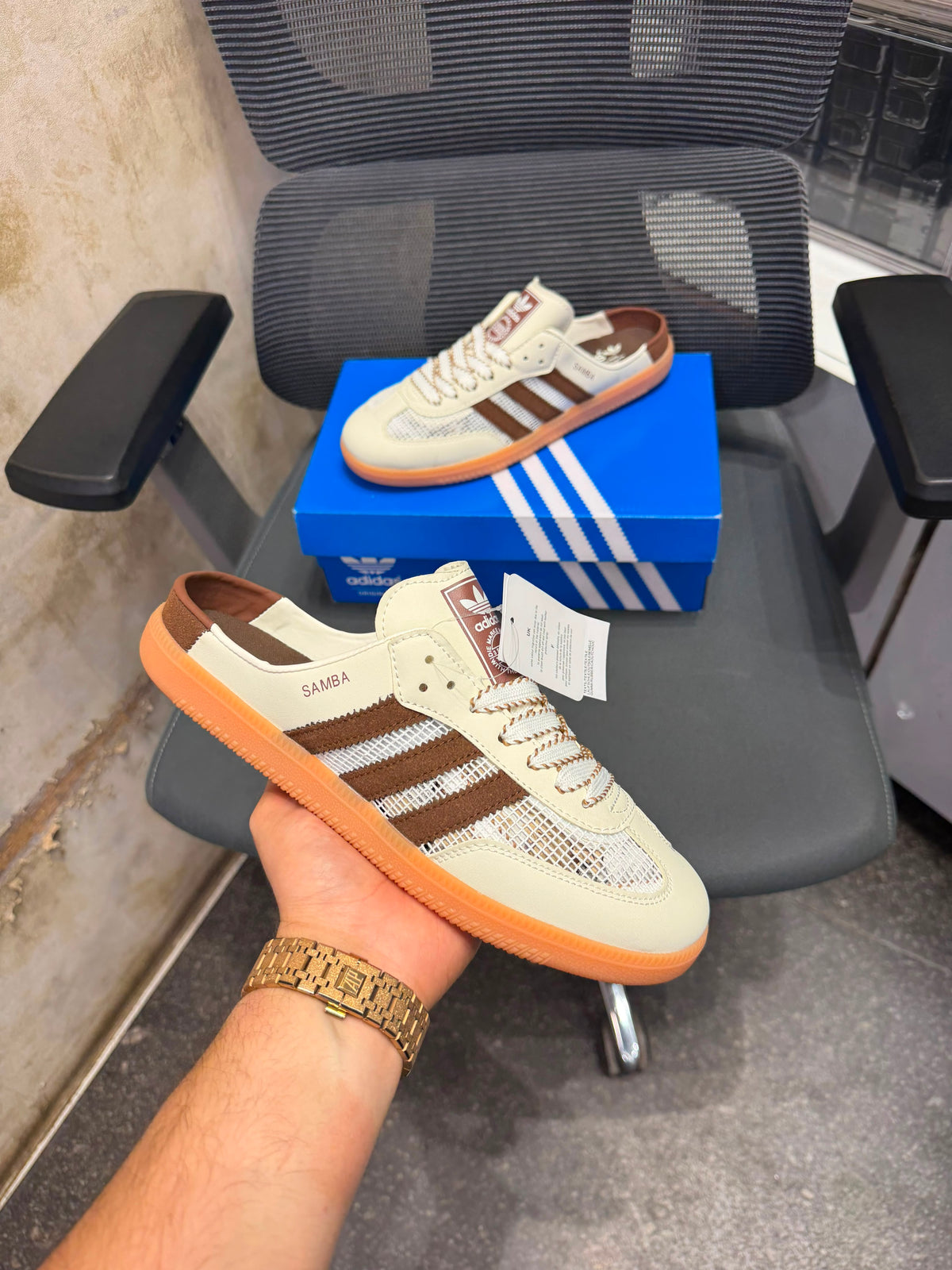 ADIDAS SAMBA MULE BROWN