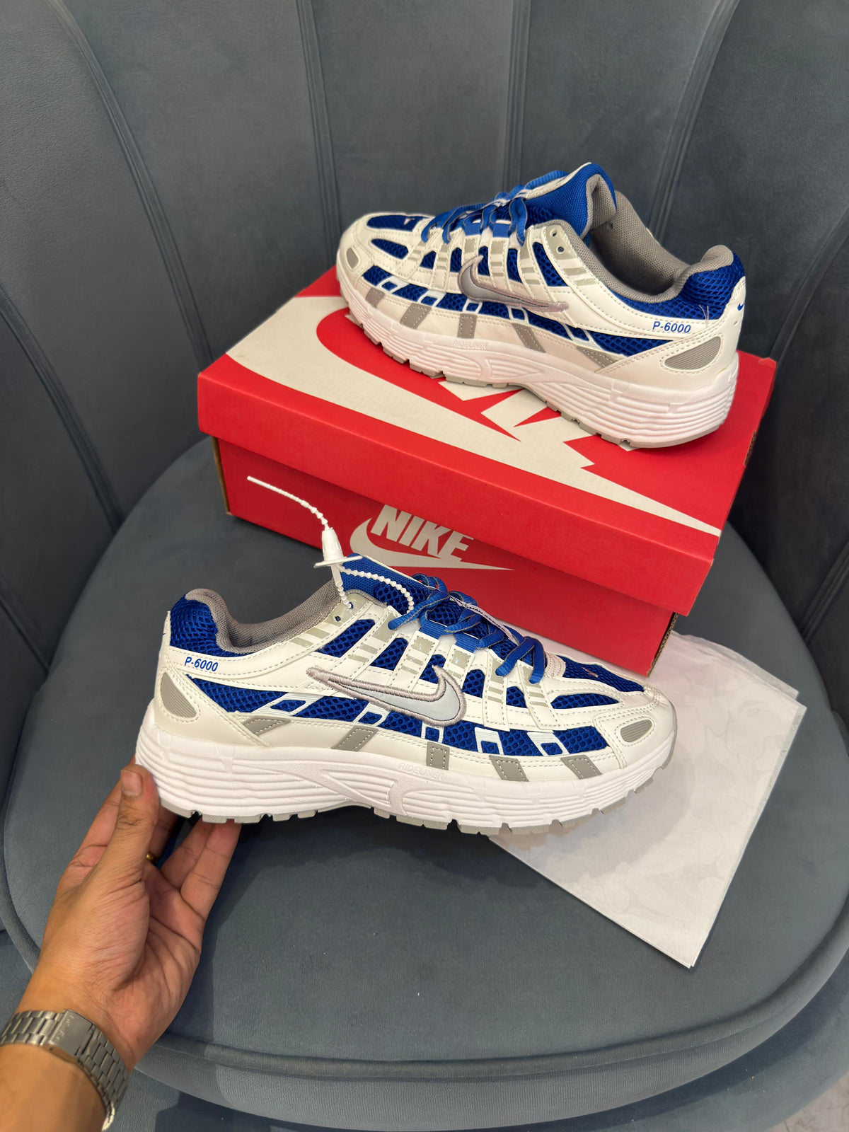 NIKE P 6000 TRAINER METALLIC ROYAL BLUE
