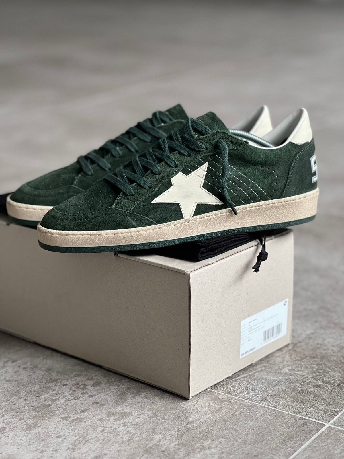 ADIDAS GOLDEN GOOSE BALL STAR GREEN SNEAKERS