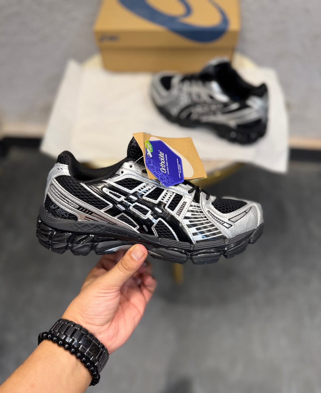 ASICS  GEL NIMBUS 12. 1 KITH METALLIC BLACK