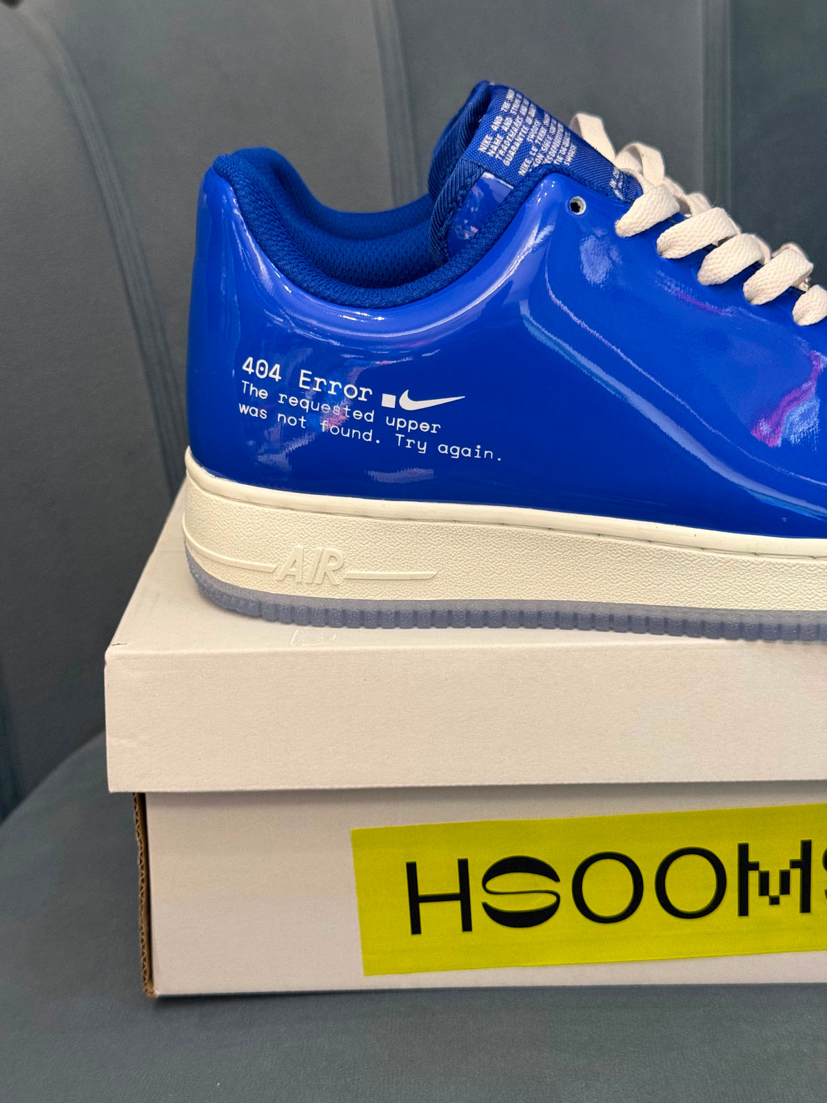 NIKE AIRFORCE ONE SWOOSH ERROR  BLUE