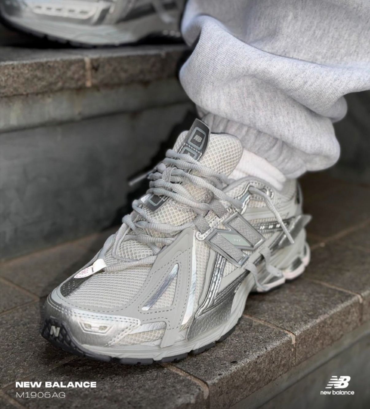 NEW BALANCE 1906 A CONCRETE SILVER METALLIC