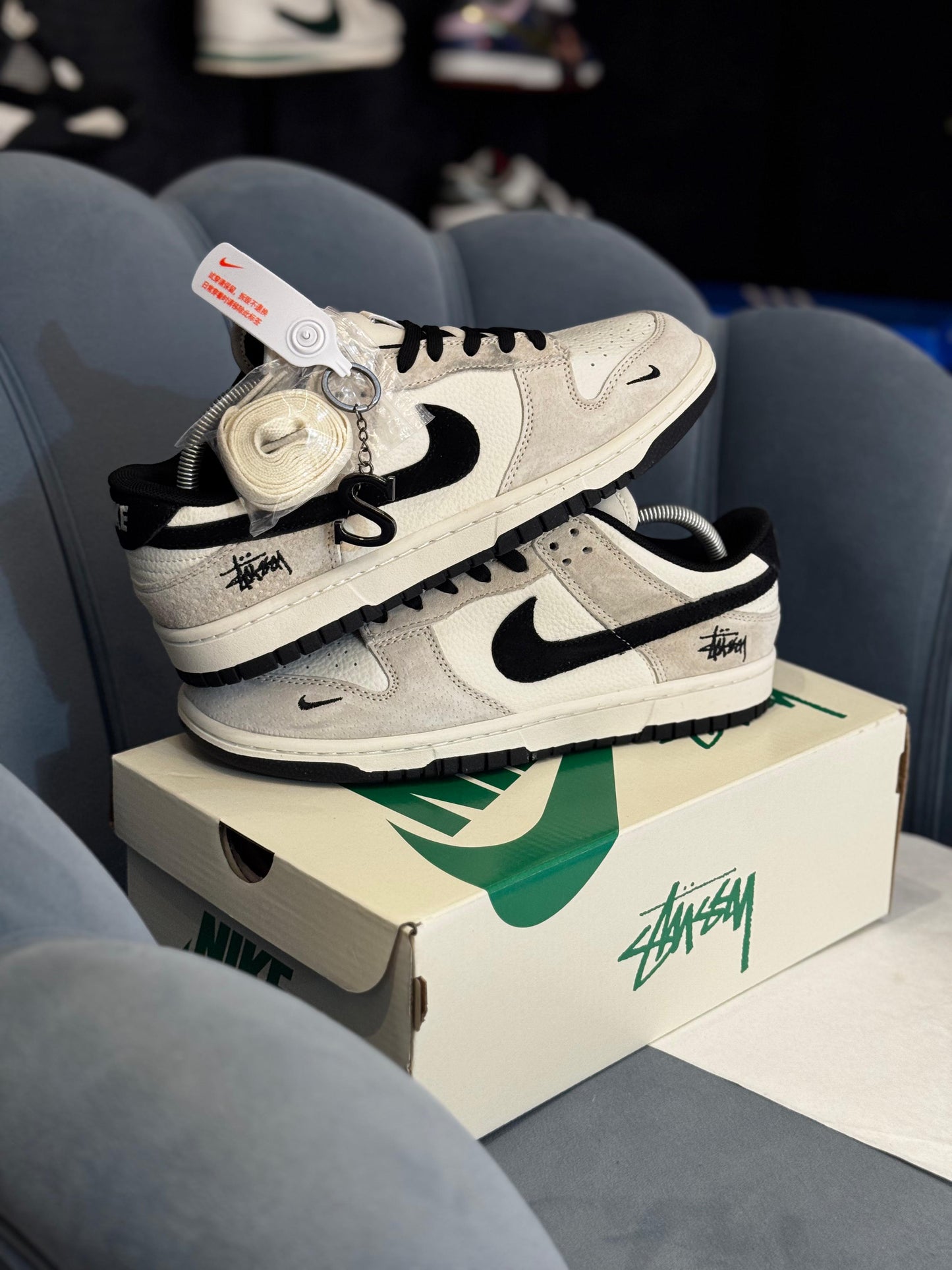 NIKE SB DUNK STUSSY BLACK S