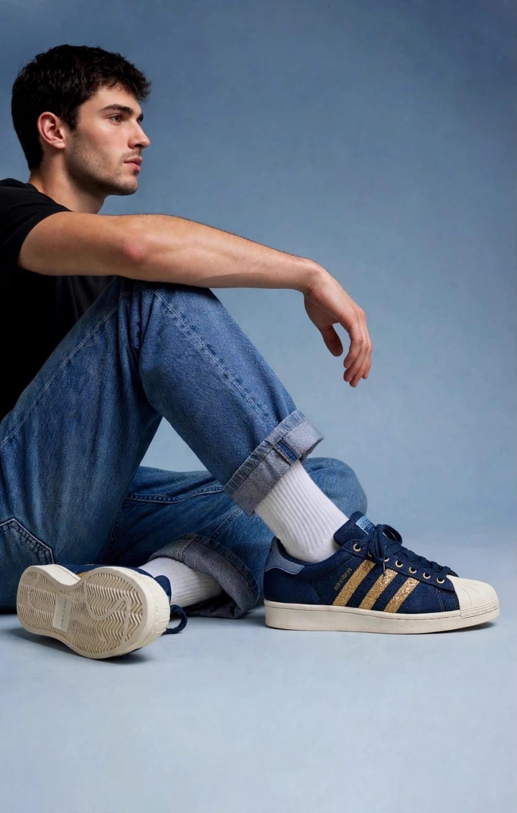 ADIDAS ORIGINAL SUPERSTAR DENIM DARK BLUE SECOND GENERATION 2025