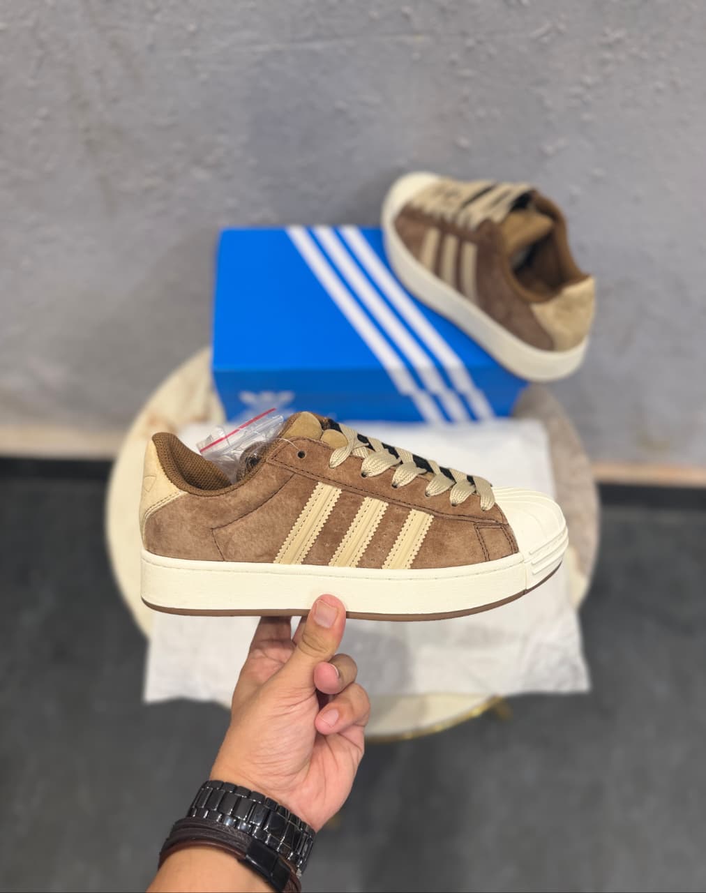 ADIDAS ORIGINALS SUPERSTAR SUEDE TAN