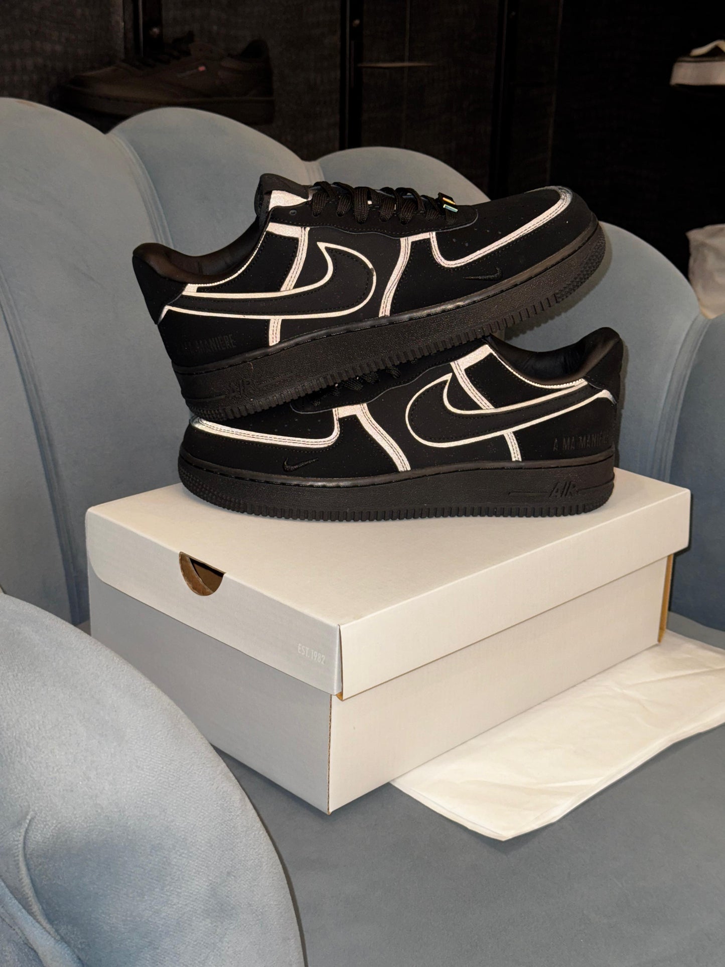 NIKE AIRFORCE 1 BLACK MA MANIERA