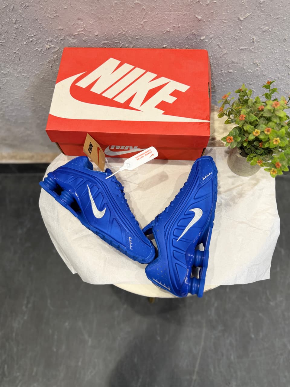 NIKE SHOX SILVER ROYAL BLUE