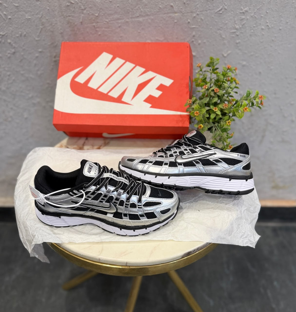 NIKE P 6000 TRAINER METALLIC BLACK
