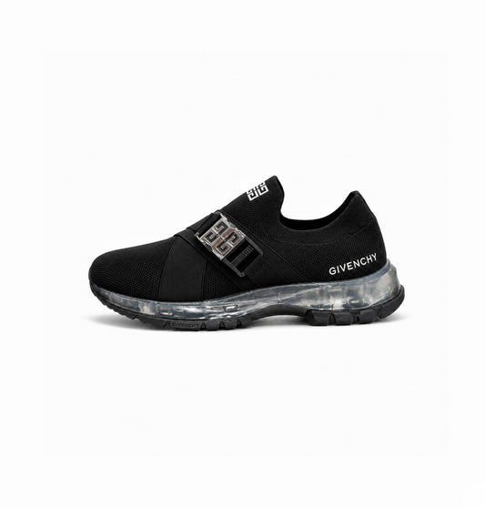 GIVENCHY PARIS BEIGE BUCKLE SNEAKERS