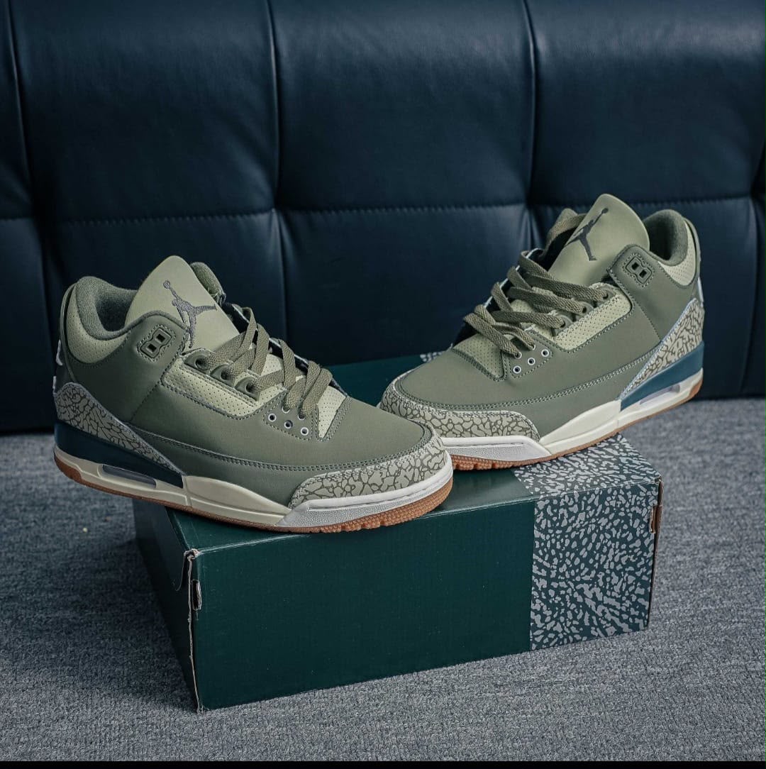 NIKE AIR JORDAN RETRO 3 MEDIUM OLIVE