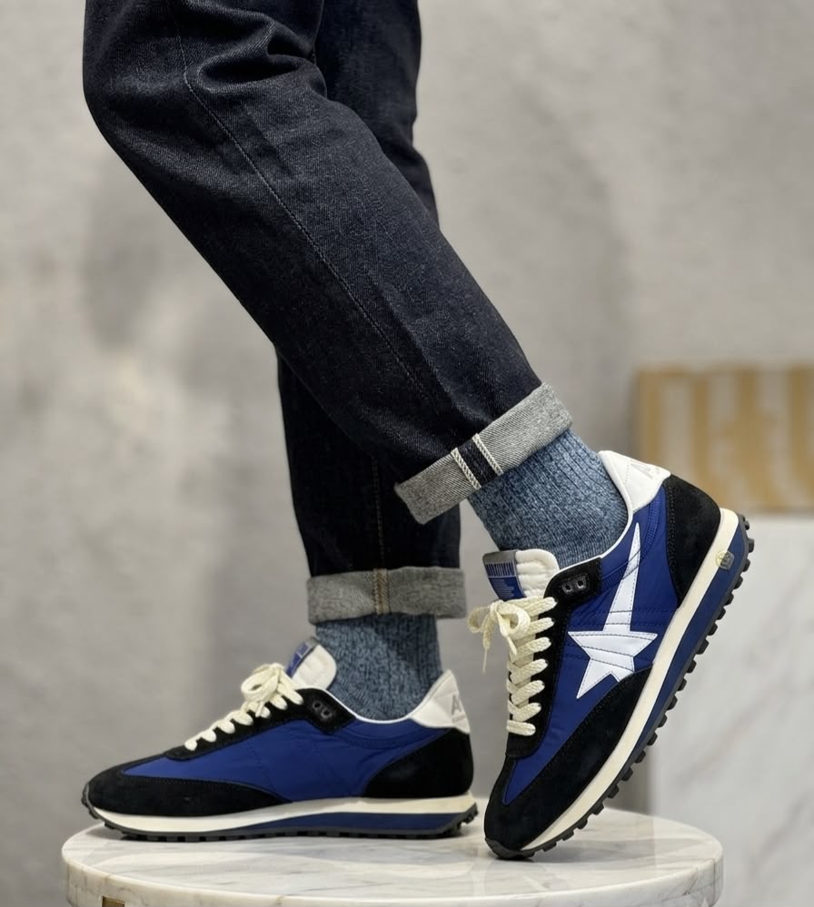 GOLDEN GOOSE MARATHON SNEAKERS ROYAL BLUE