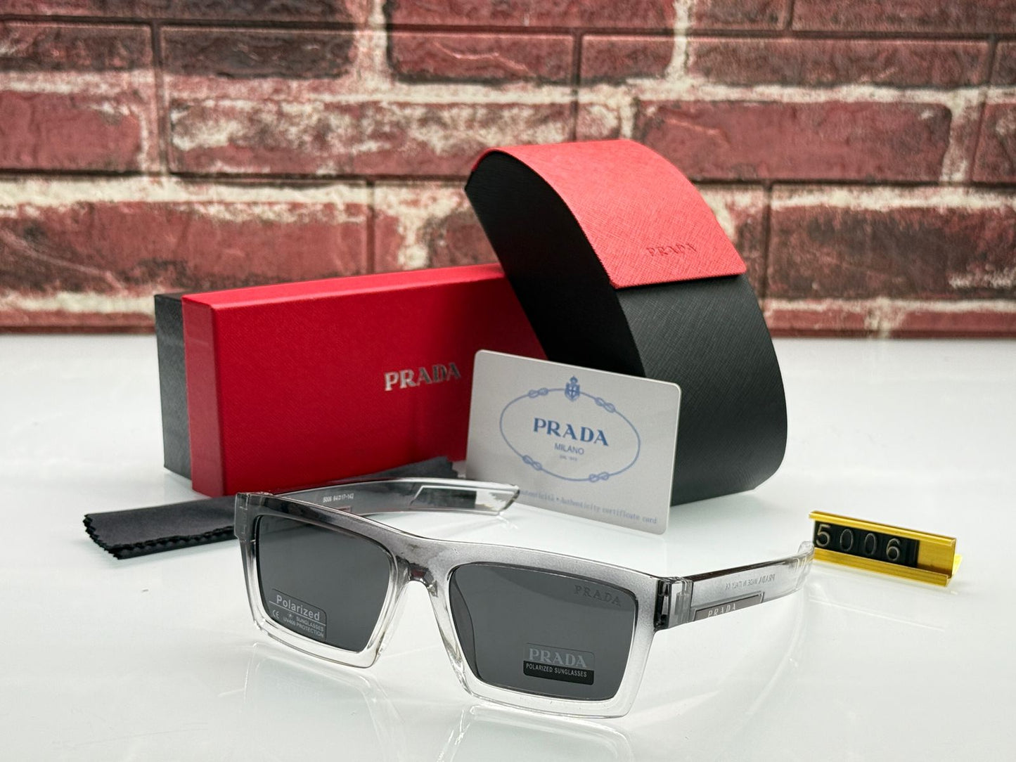 PRADA POLARIZED LENS SUNGLASS