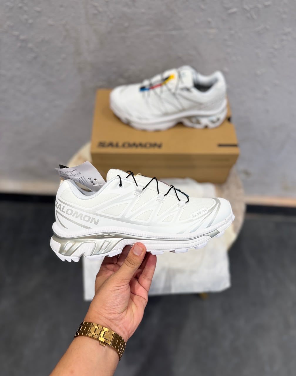 SALMON XT-6 LAB WHITE SILVER
