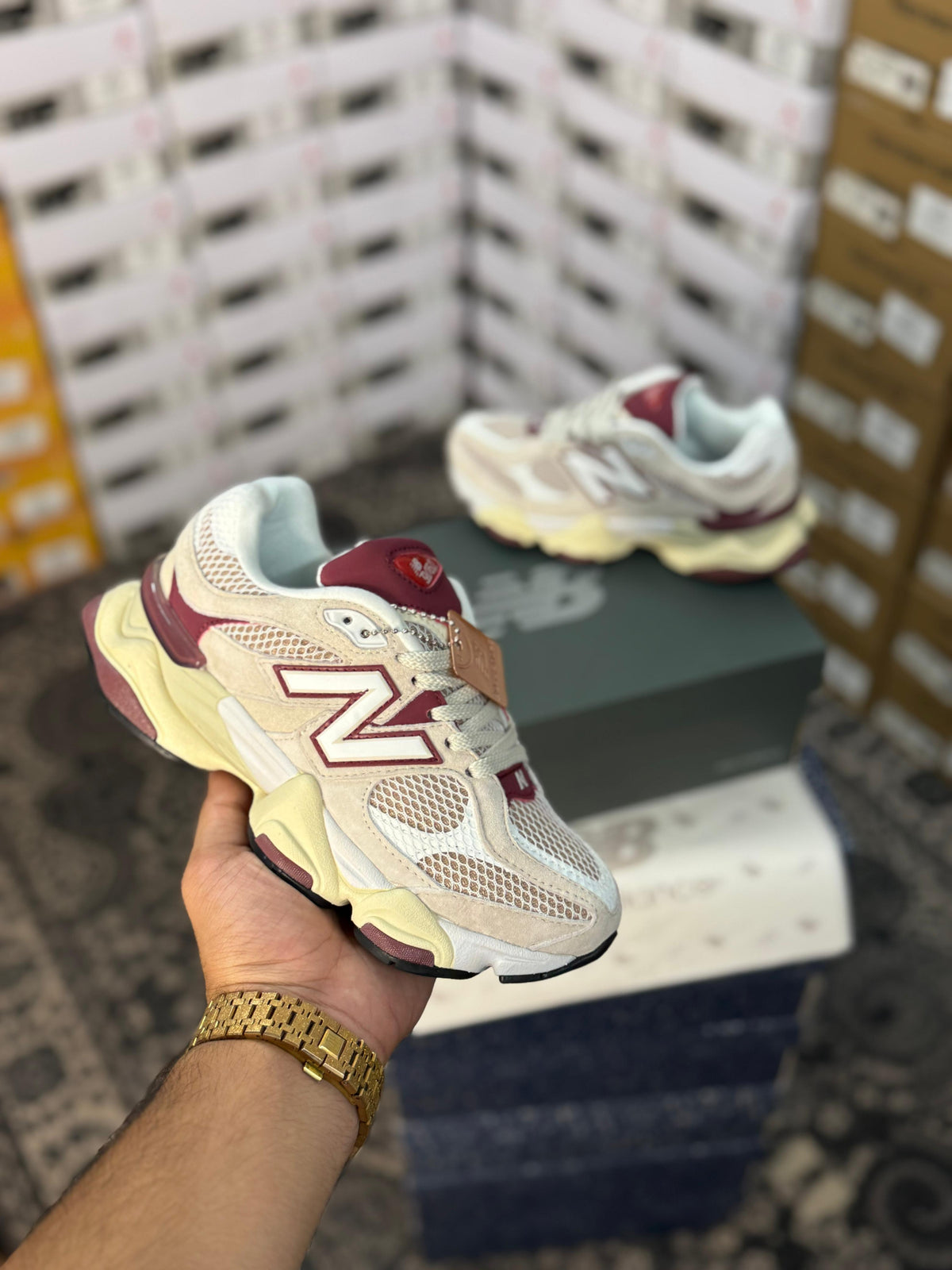 NEW BALANCE 9060 LINE BURGENDY