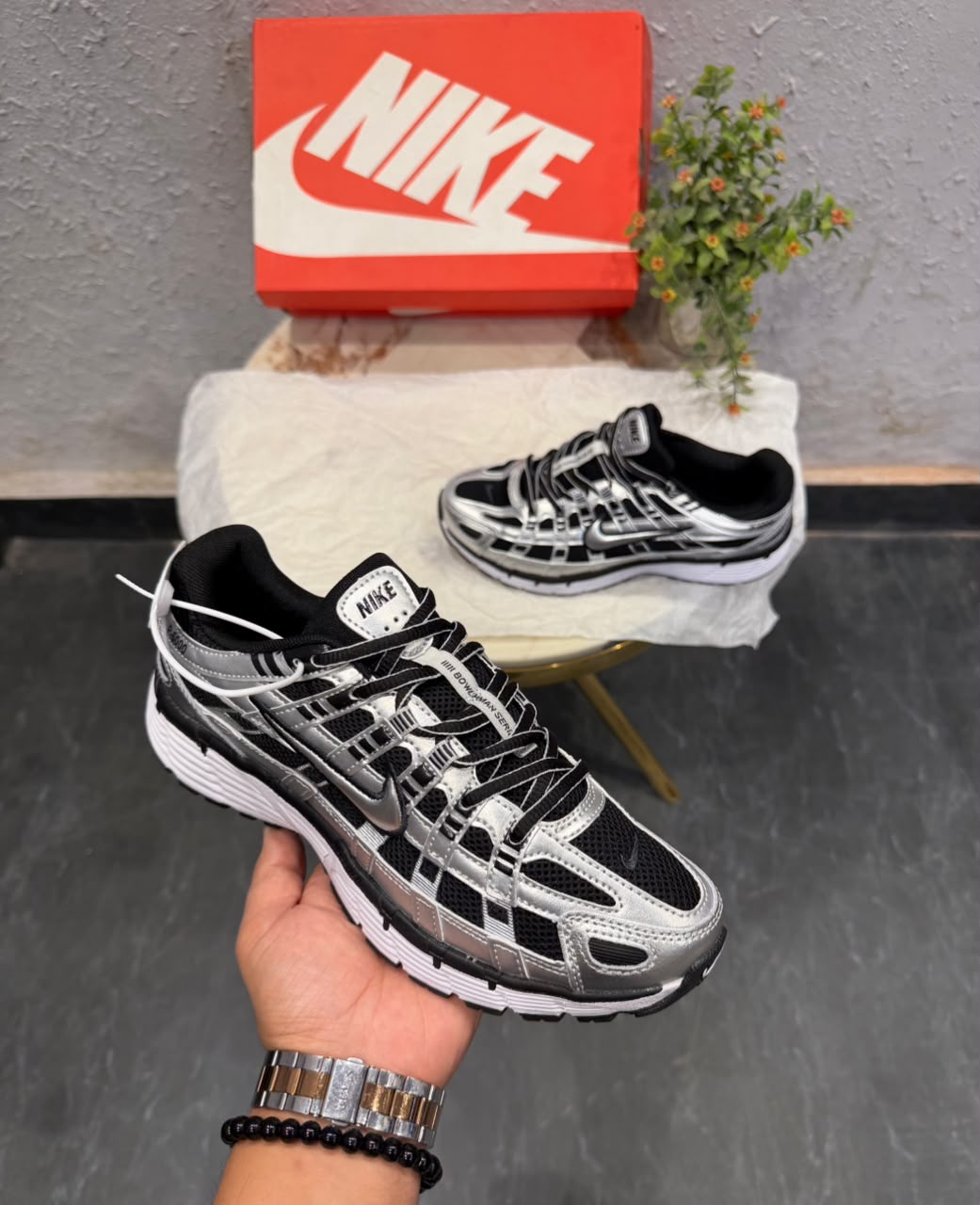 NIKE P 6000 TRAINER METALLIC BLACK