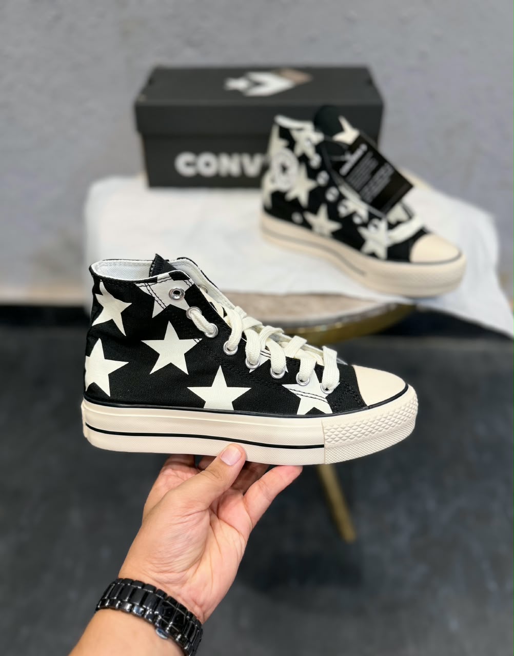 CONVERSE CHUCK 70 BIG STAR LIFT BLACK WHITE
