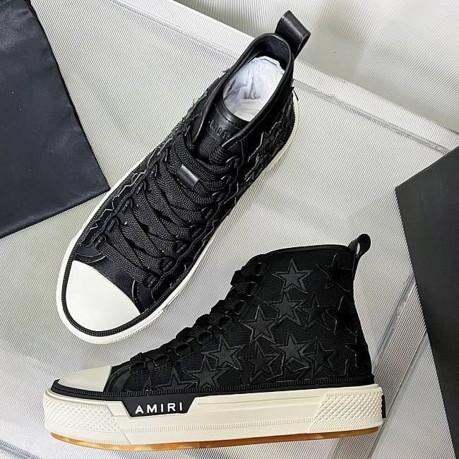 AMRI USA MUJER STAR HIGH BLACK SNEAKERS