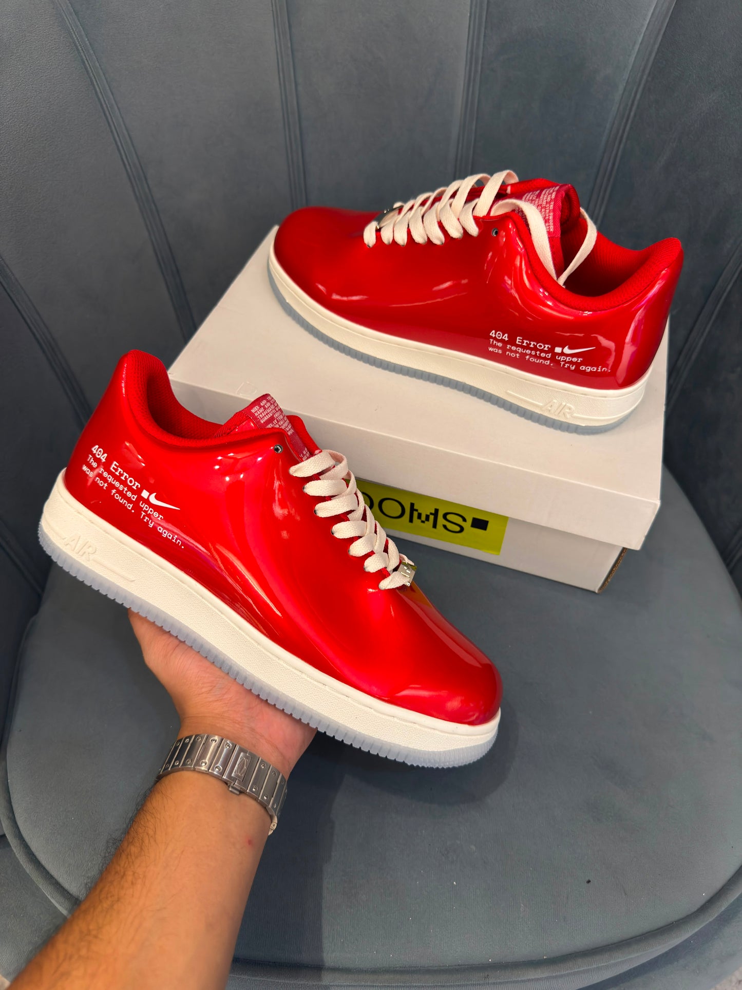 NIKE AIRFORCE ONE SWOOSH ERROR RED