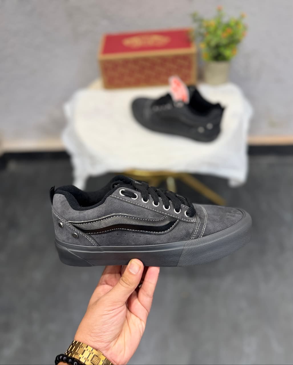 VANS OLD SKOOL KNU CHARCOAL BLACK