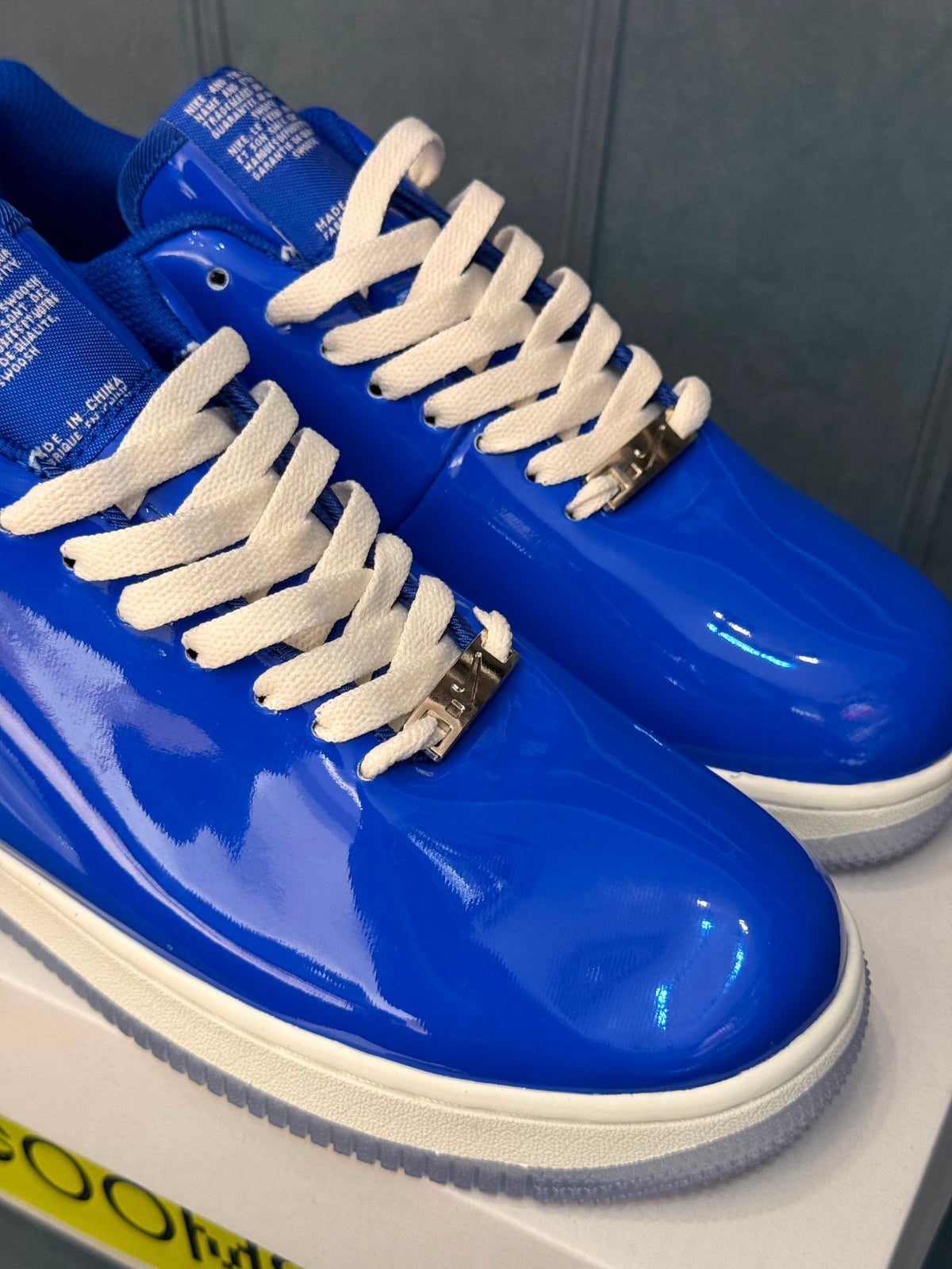 NIKE AIRFORCE ONE SWOOSH ERROR  BLUE