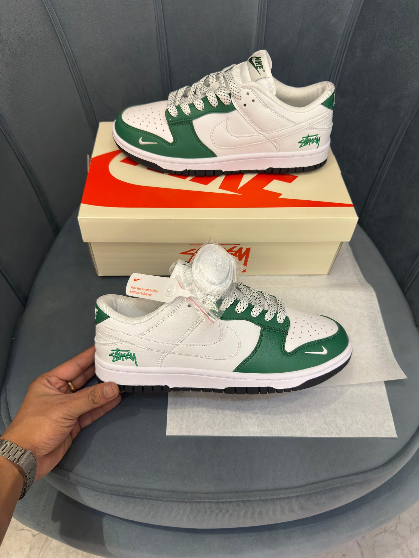 NIKE SB DUNK STUSSY WHITE GREEN 2026