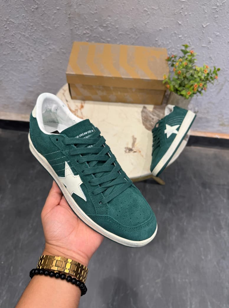 ADIDAS GOLDEN GOOSE BALL STAR GREEN SNEAKERS