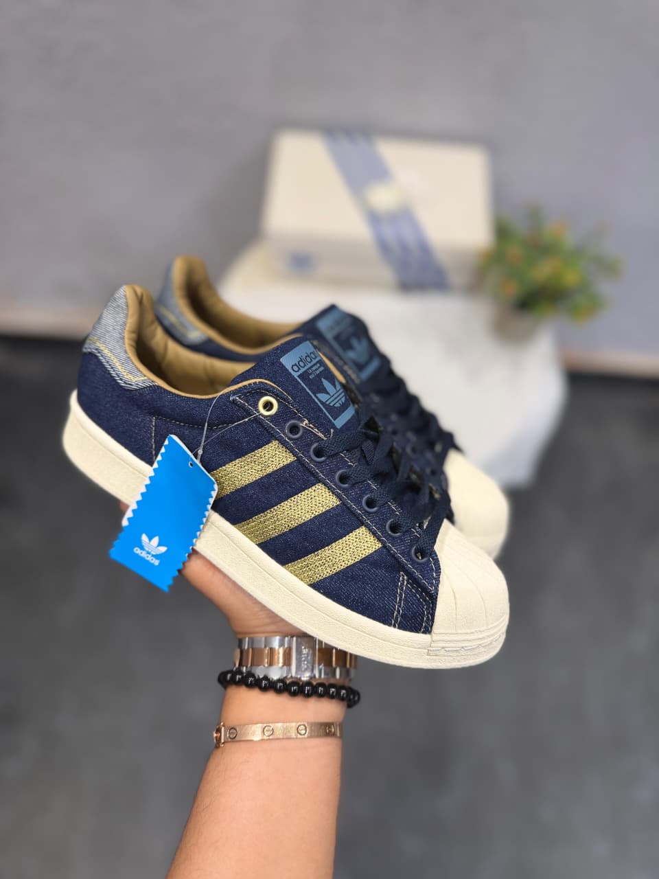 ADIDAS ORIGINAL SUPERSTAR DENIM DARK BLUE SECOND GENERATION 2025