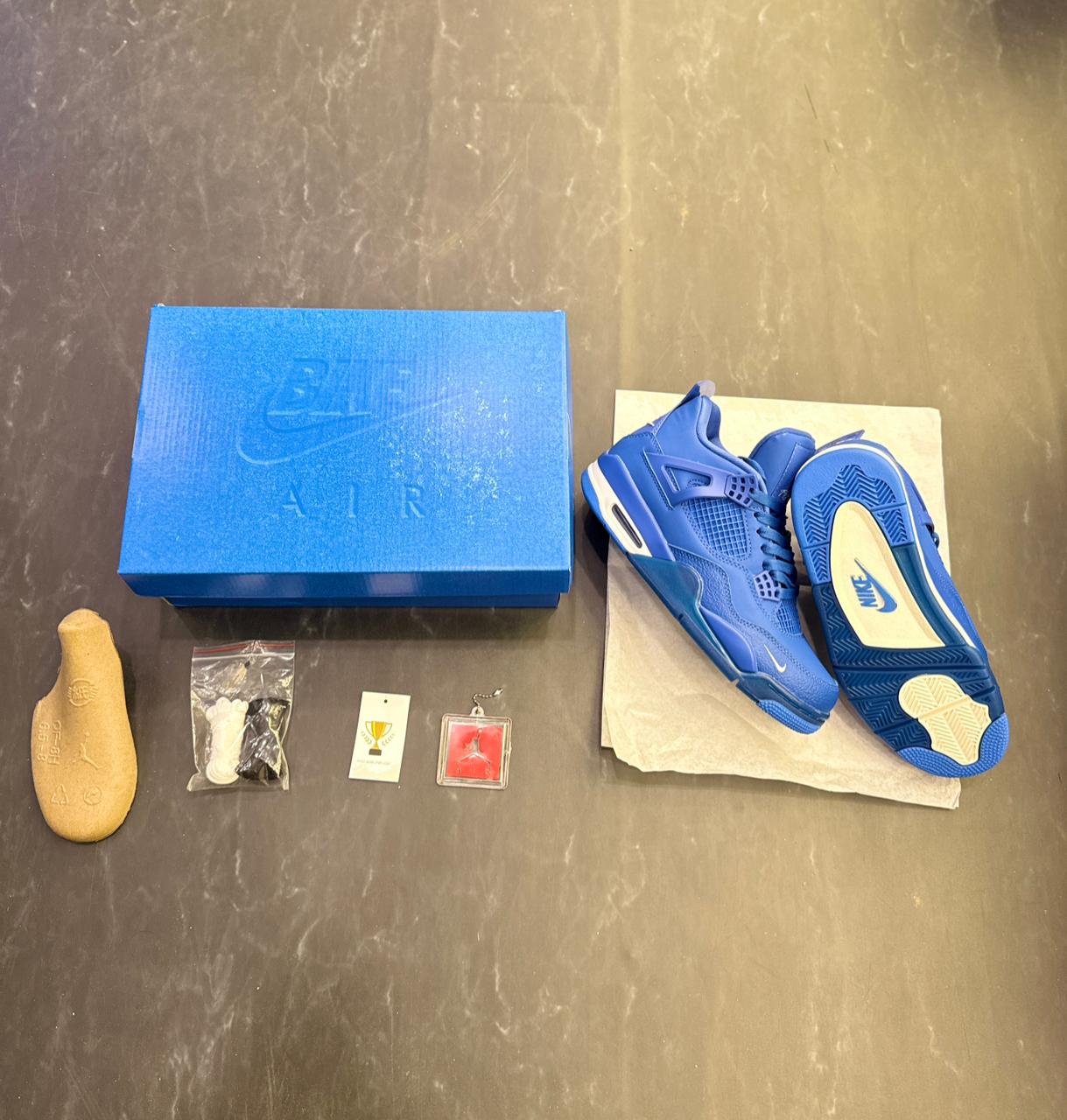 AIR JORDANS RETRO 4 NIGEL SYLVESTER BLUE