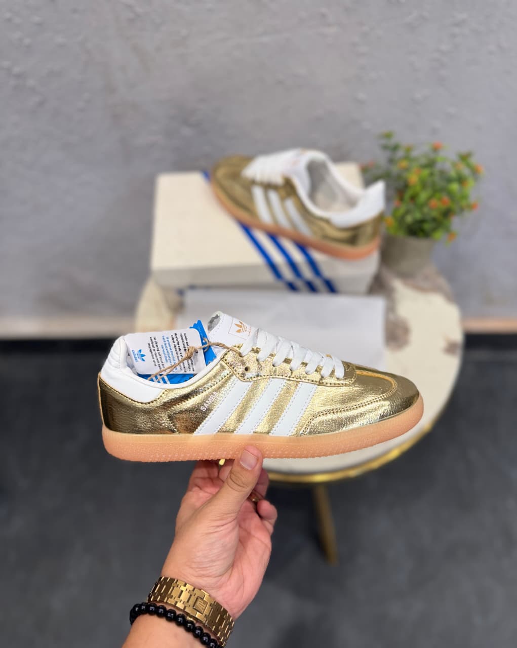 ADIDAS ORIGINAL SAMBA GOLDEN WHITE