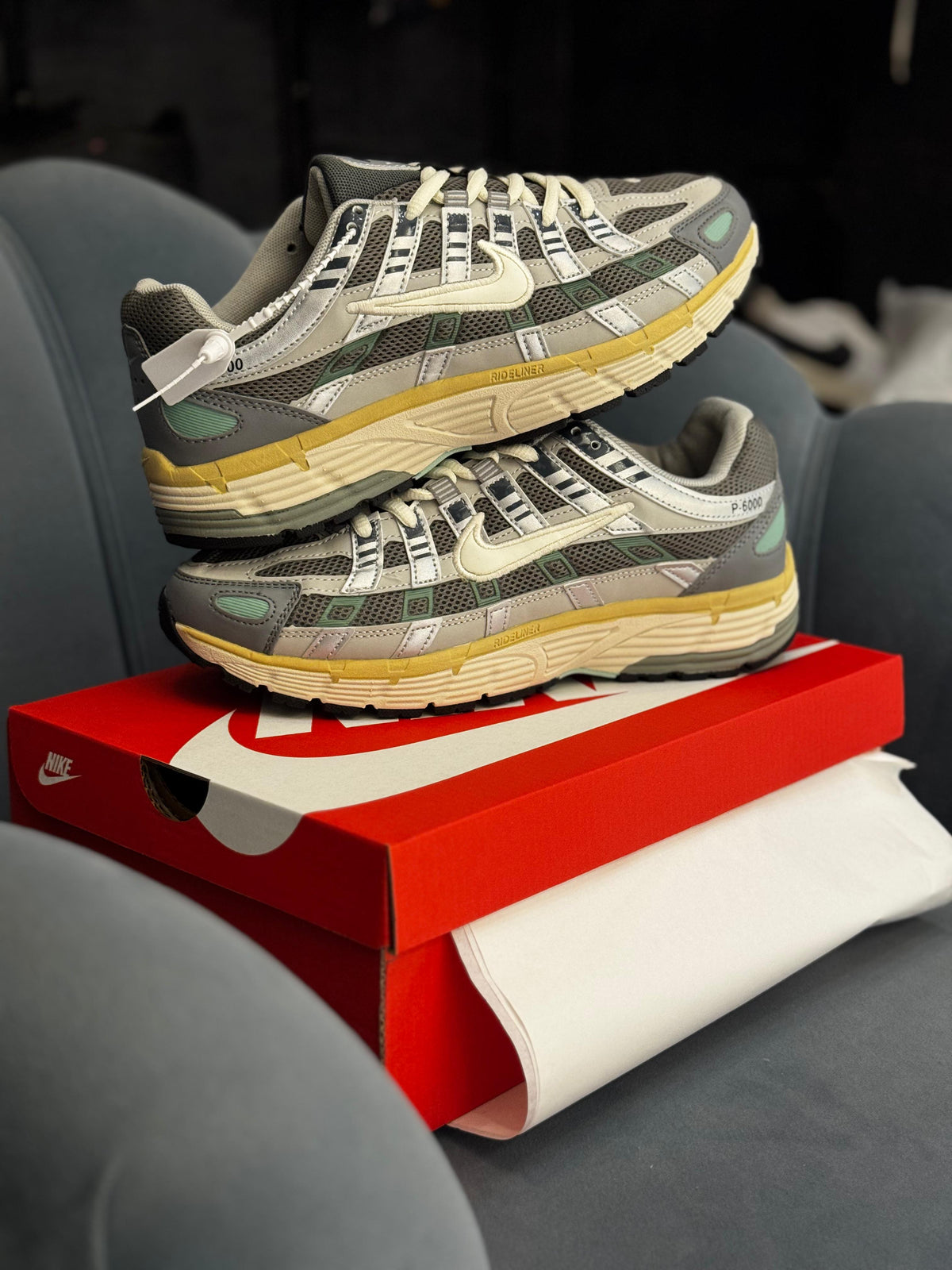 NIKE P 6000 TRAINER FLAT PEWTER