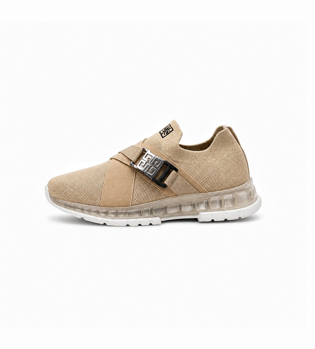 GIVENCHY PARIS BEIGE BUCKLE SNEAKERS