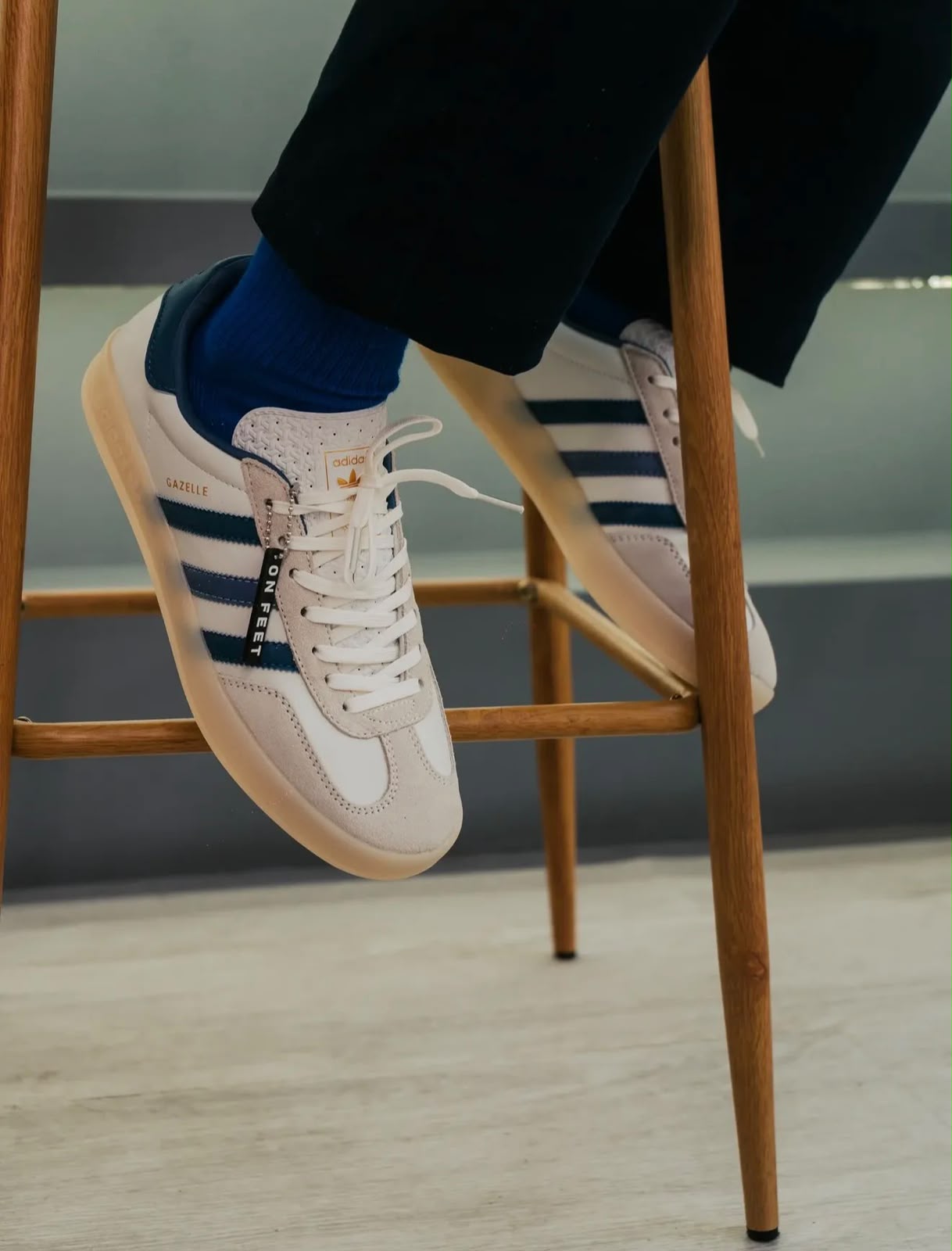 ADIDAS GAZELLE INDOOR WHITE PRELOVED INK