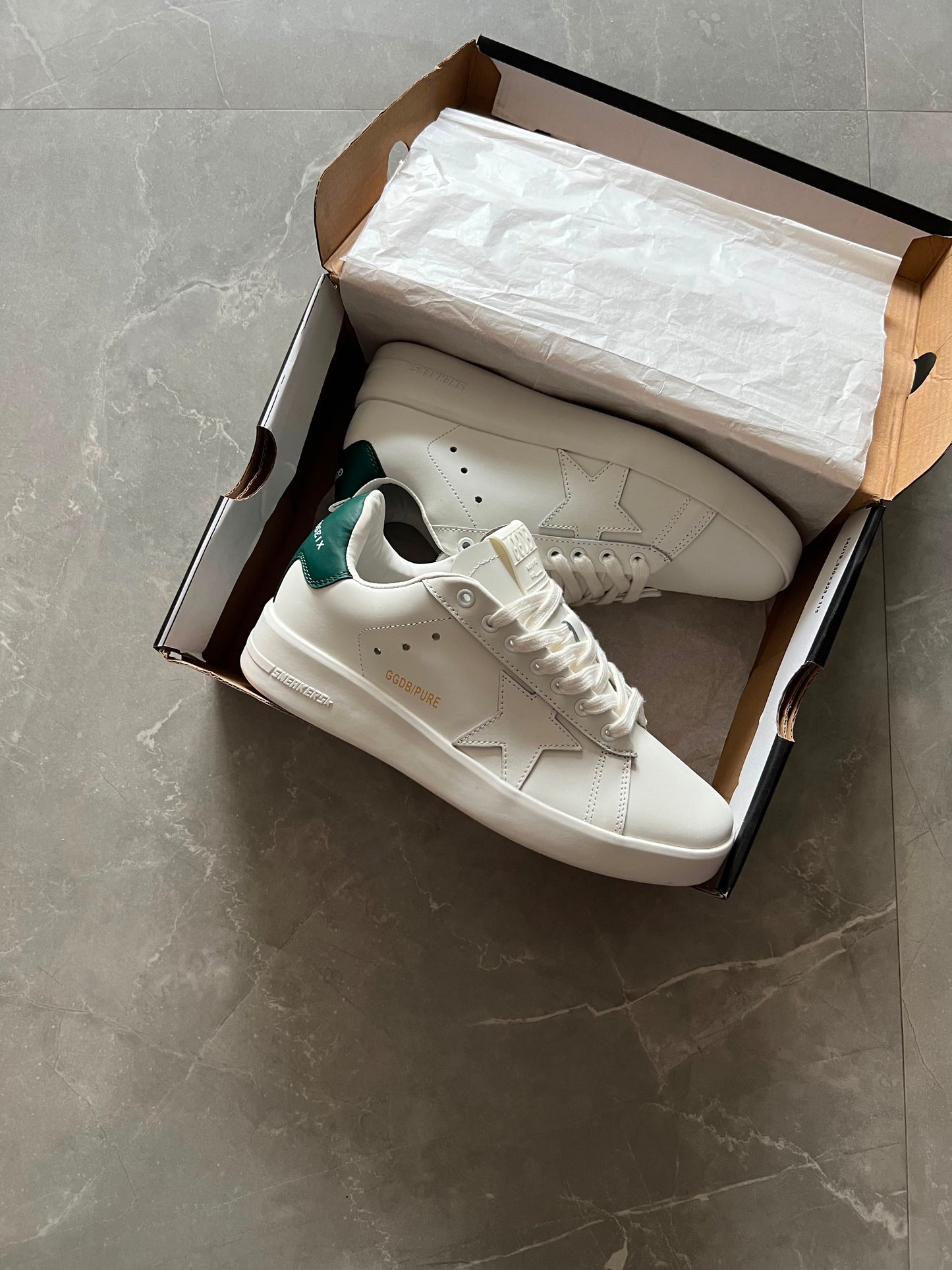 GOLDEN GOOSE PURESTAR WHITE GREEN
