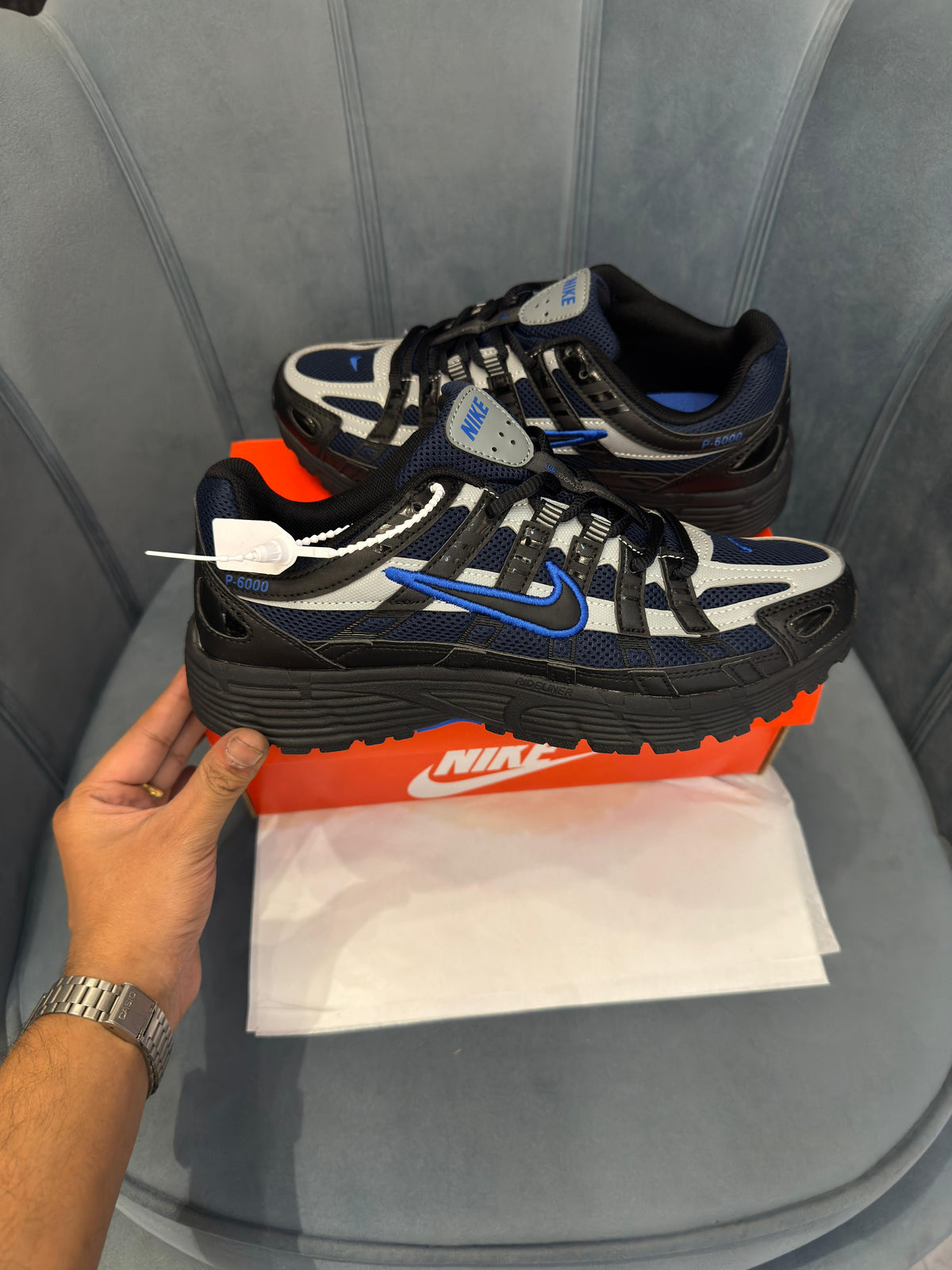 NIKE P 6000 TRAINER BLACK/BLUE