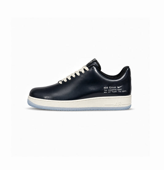 NIKE AIRFORCE ONE SWOOSH ERROR  BLACK