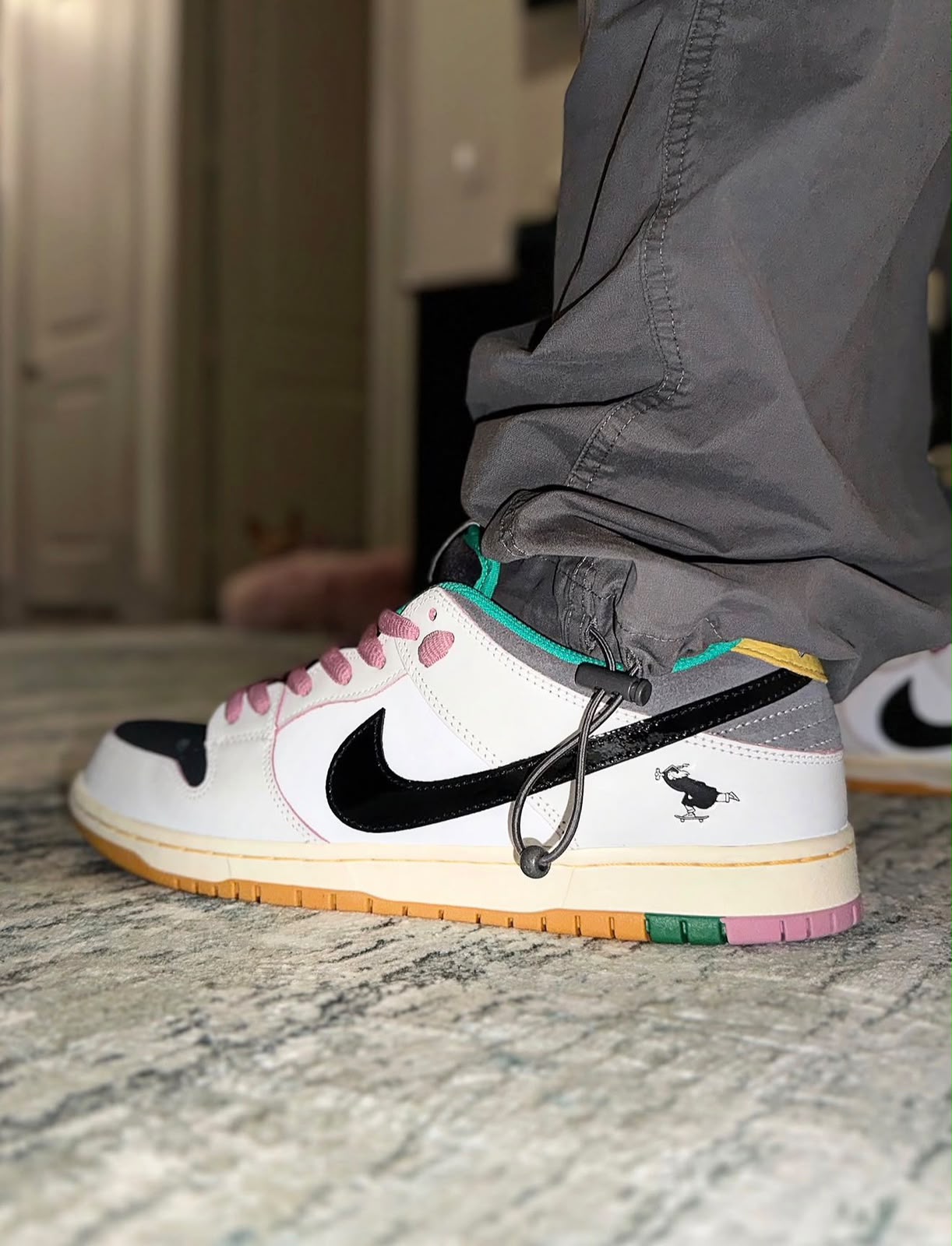 NIKE SB DUNK LOW PRO X CSEF WHITE AND BLACK